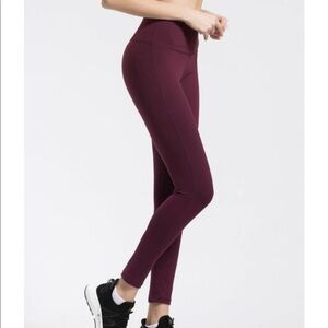 QUEENIEKE Dark Rose Red Leggings